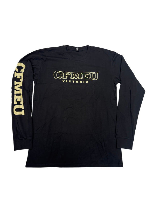 Men's CFMEU Signature LS Tees -Gold Stencil (AS Colour)