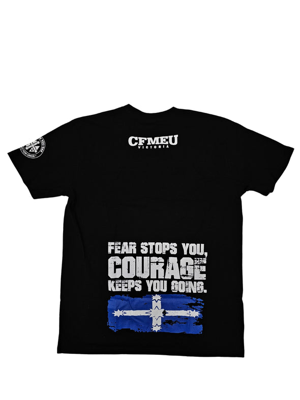 Union Built / Fear Stops You Tee - Black (AS Colour)