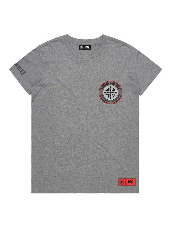 Women's CFMEU Logo Tee Grey - NoWear Supply