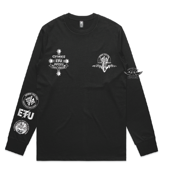 Pre Order - Airport Crew LS Tee Black (Read Description Before Ordering)