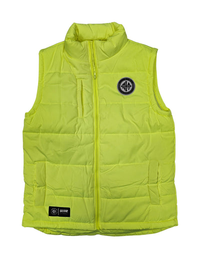 CFMEU Signature Puffer Vest - Hi Vis Yellow (Geedup Supply)